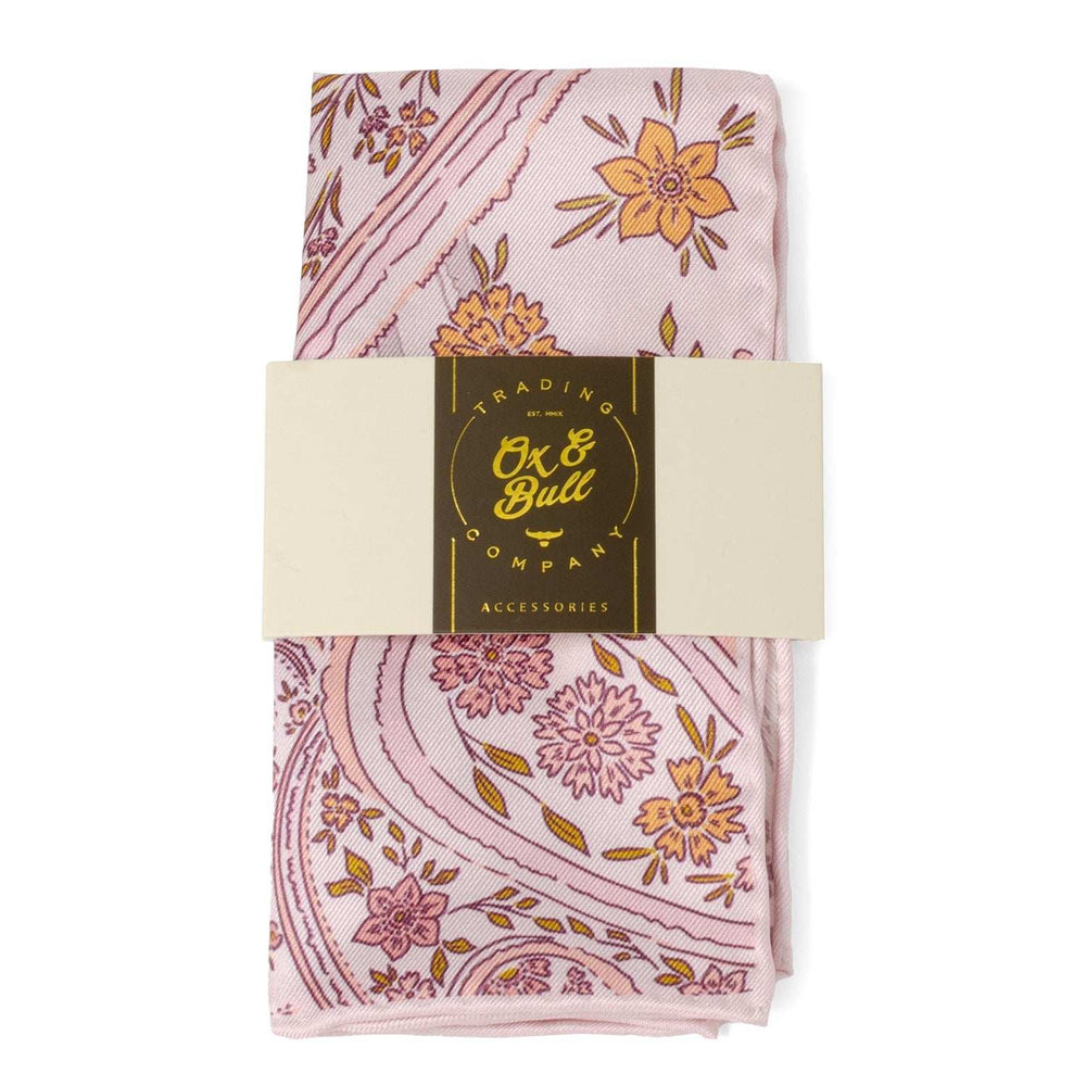 Floral Blush Paisley Pocket Square - Cufflinks.com - Flyclothing LLC