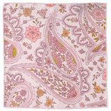 Floral Blush Paisley Pocket Square - Cufflinks.com - Flyclothing LLC