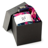 Painted Floral Navy Necktie and Pocket Square Gift Set - Cufflinks.com - Flyclothing LLC