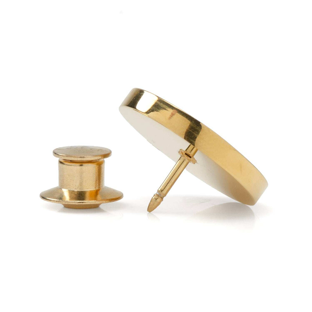 Gold Stainless Steel Round Infinity Engravable Lapel Pin - Cufflinks.com - Flyclothing LLC