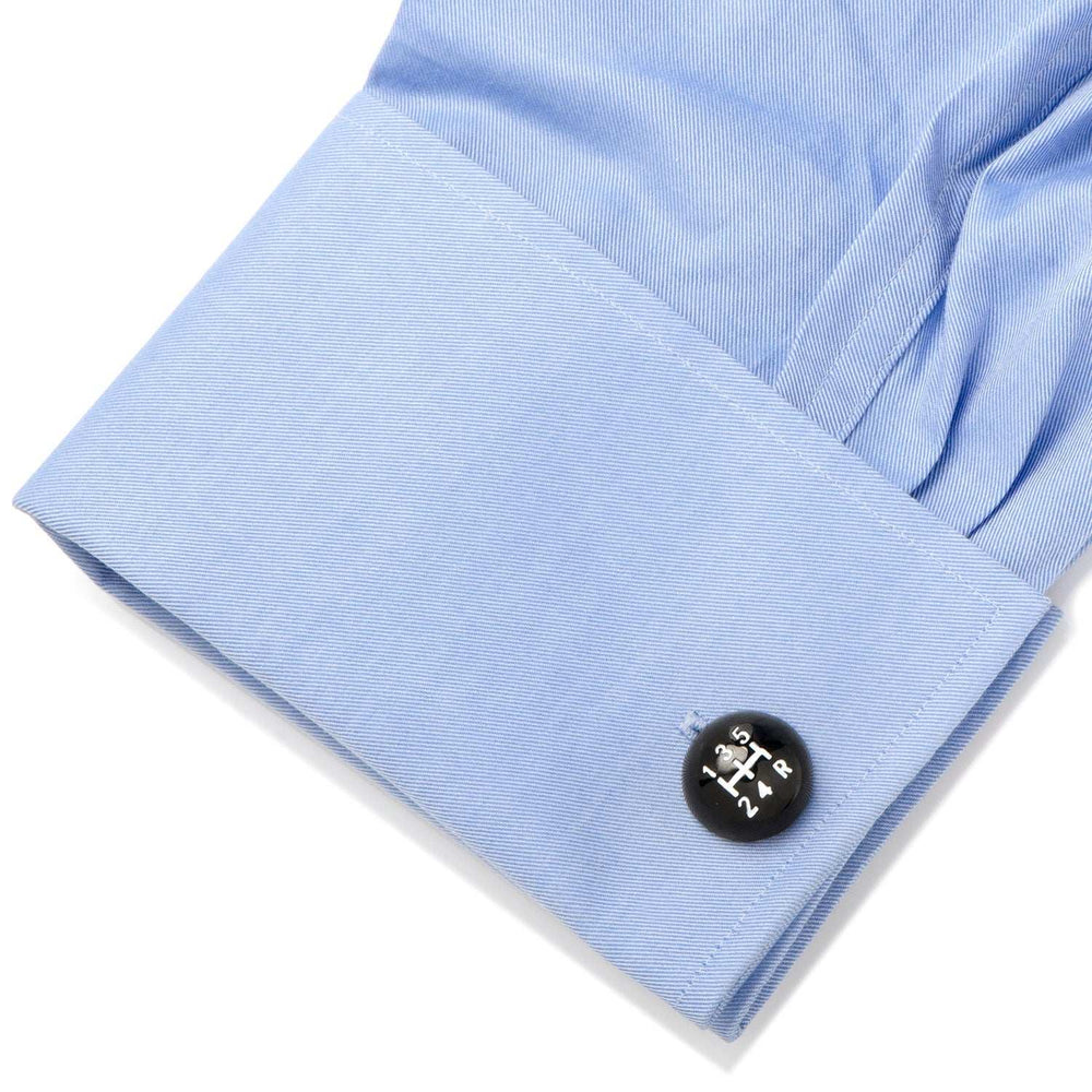 3D Black Gear Shifter Cufflinks - Cufflinks.com - Flyclothing LLC