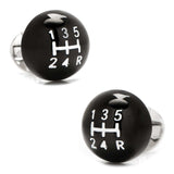 3D Black Gear Shifter Cufflinks - Cufflinks.com - Flyclothing LLC