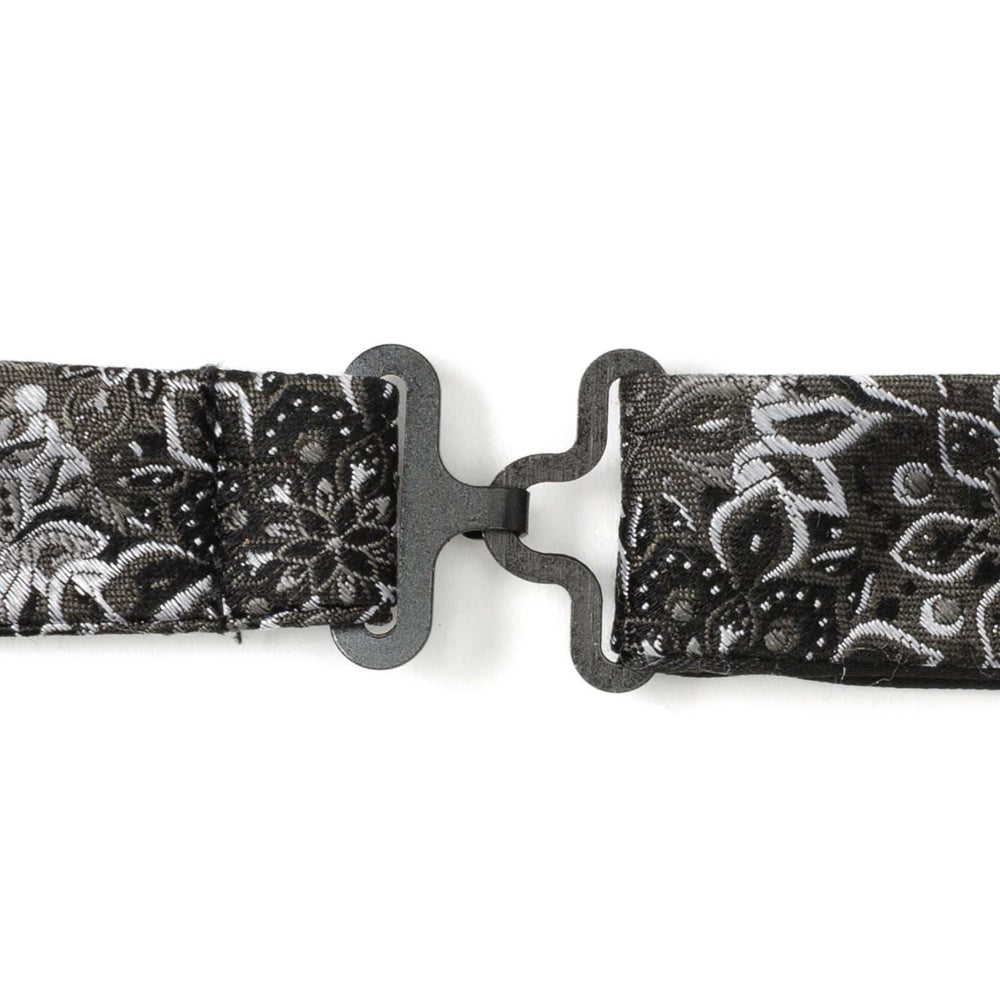 Kaleido Floral Charcoal Men's Bow Tie - Cufflinks.com - Flyclothing LLC