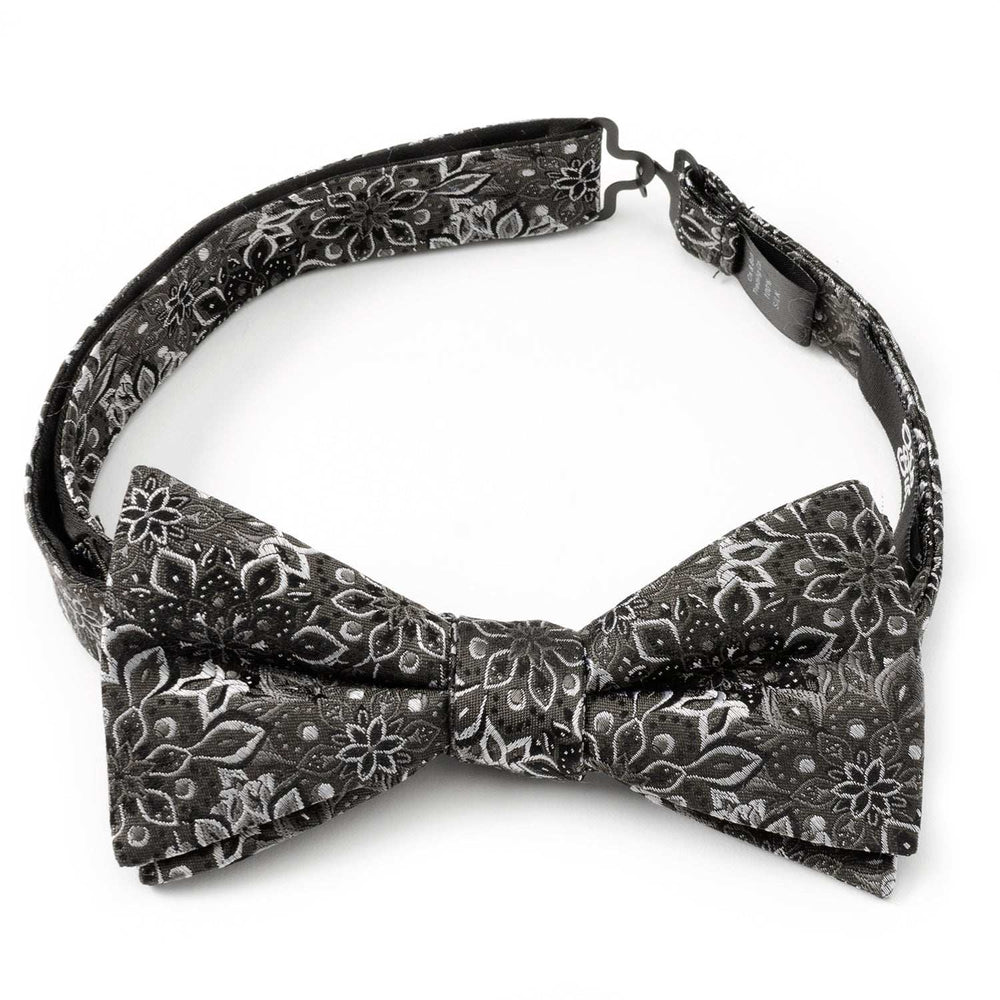 Kaleido Floral Charcoal Men's Bow Tie - Cufflinks.com - Flyclothing LLC