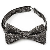 Kaleido Floral Charcoal Men's Bow Tie - Cufflinks.com - Flyclothing LLC