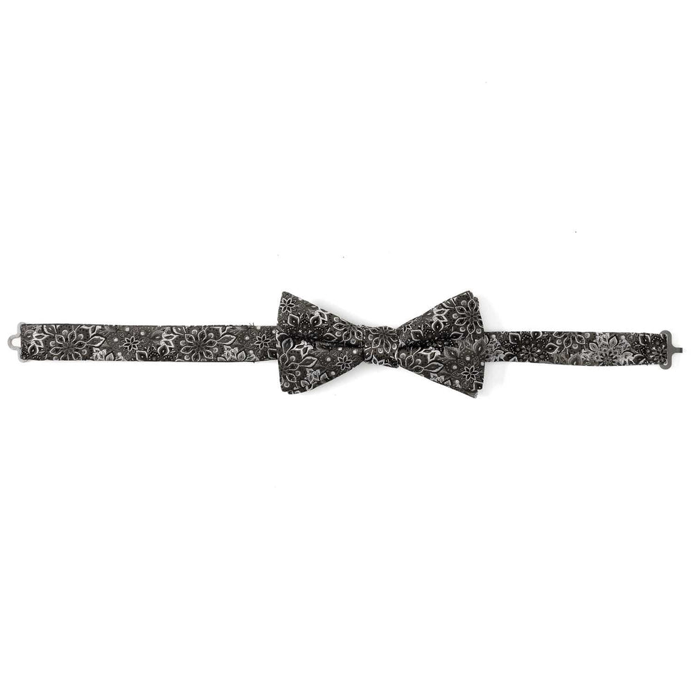 Kaleido Floral Charcoal Men's Bow Tie - Cufflinks.com - Flyclothing LLC