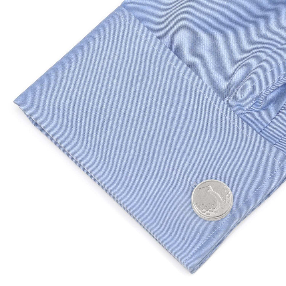 Golf Fore Silver Cufflinks - Cufflinks.com - Flyclothing LLC