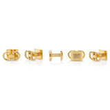 Horse Bit Gold Stainless Steel 5-Studs - Cufflinks.com - Flyclothing LLC