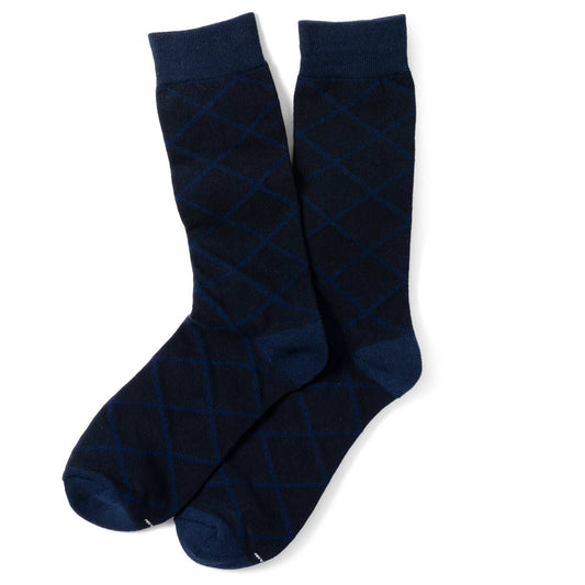 Grid Navy Men's Socks - Cufflinks.com - Flyclothing LLC