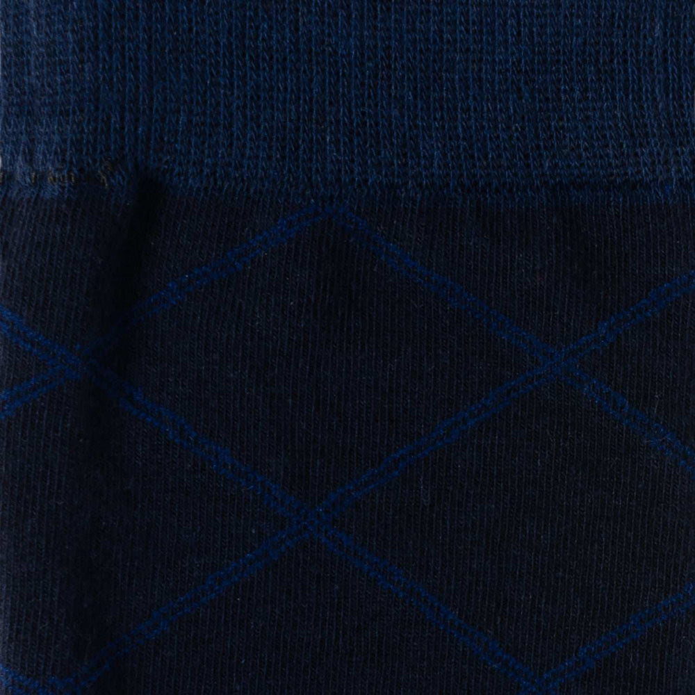 Grid Navy Men's Socks - Cufflinks.com - Flyclothing LLC