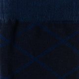 Grid Navy Men's Socks - Cufflinks.com - Flyclothing LLC