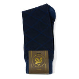 Grid Navy Men's Socks - Cufflinks.com - Flyclothing LLC