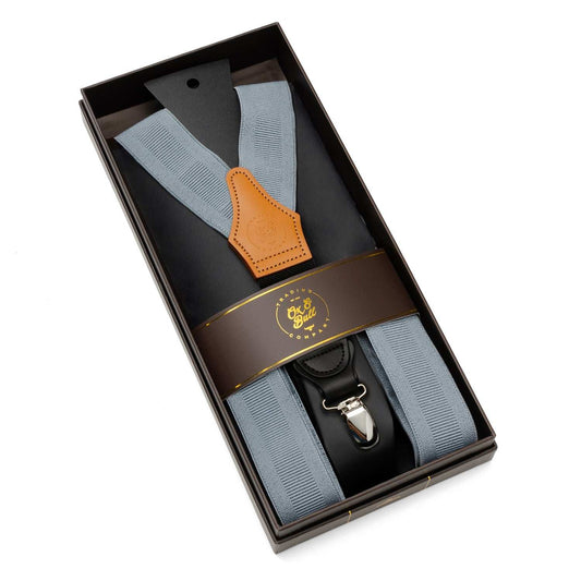 Gray Convertible Suspenders - Cufflinks.com - Flyclothing LLC