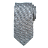 Dotted Herringbone Gray Silk Tie - Cufflinks.com - Flyclothing LLC
