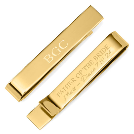 Wedding Party Gold Engravable Tie Bar