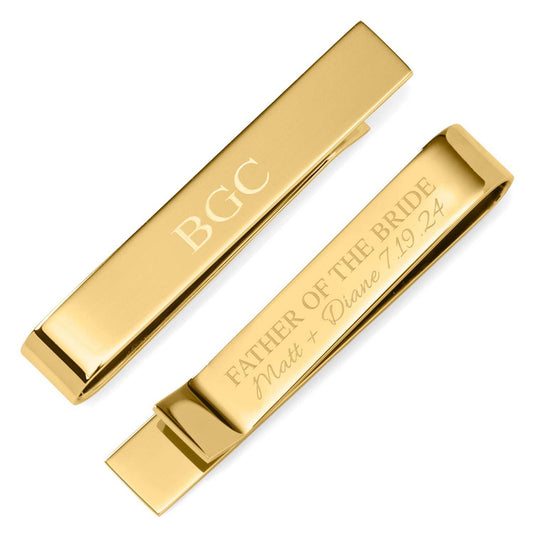 Wedding Party Gold Engravable Tie Bar - Cufflinks.com - Flyclothing LLC