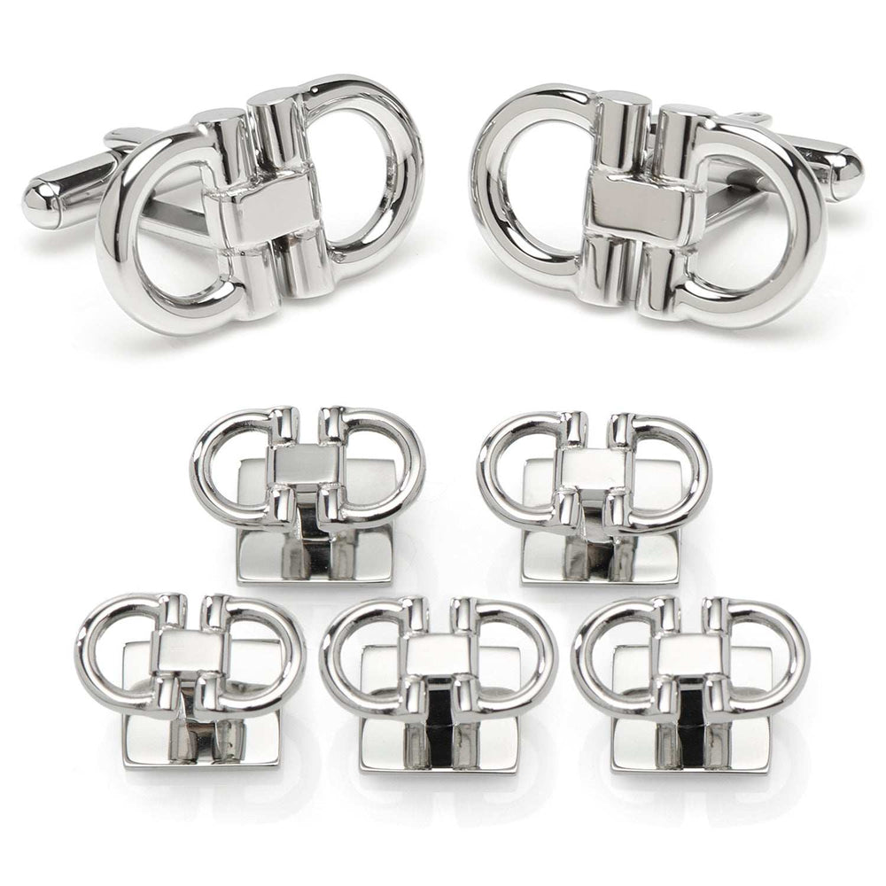 Horse Bit Stainless Steel 5-Stud Set - Cufflinks.com - Flyclothing LLC