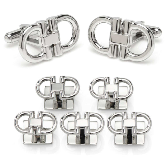 Horse Bit Stainless Steel 5-Stud Set - Cufflinks.com - Flyclothing LLC