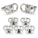 Horse Bit Stainless Steel 5-Stud Set - Cufflinks.com - Flyclothing LLC