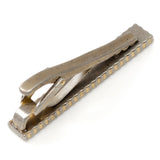 Antique Gold Herringbone Tie Clip - Cufflinks.com - Flyclothing LLC