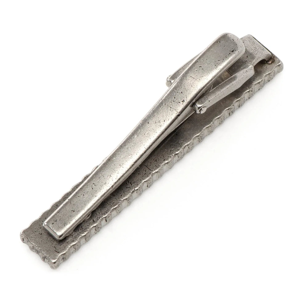 Antique Silver Herringbone Tie Clip - Cufflinks.com - Flyclothing LLC