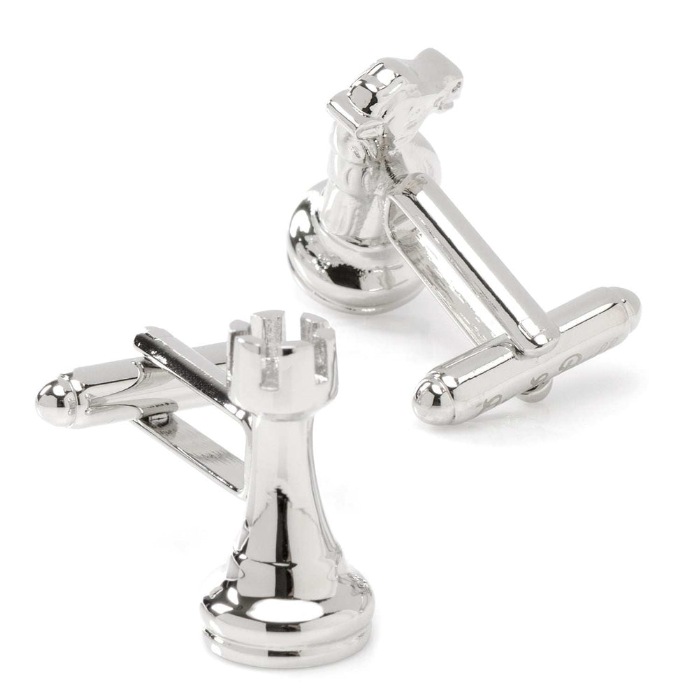 Knight and Rook Chess Piece Cufflinks - Cufflinks.com - Flyclothing LLC