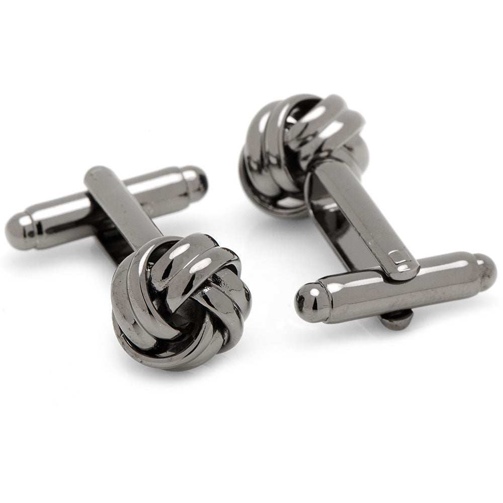Gunmetal Knot Cufflinks - Cufflinks.com - Flyclothing LLC