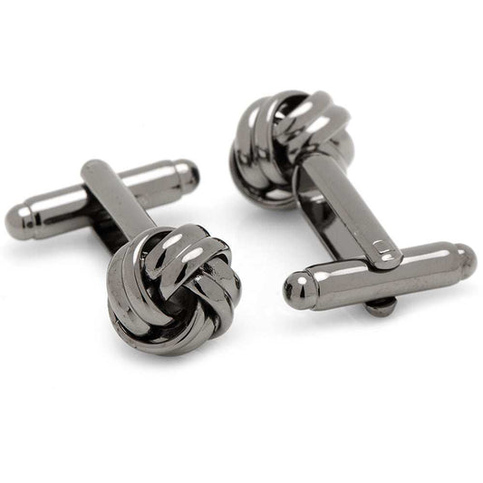 Gunmetal Knot Cufflinks - Cufflinks.com - Flyclothing LLC