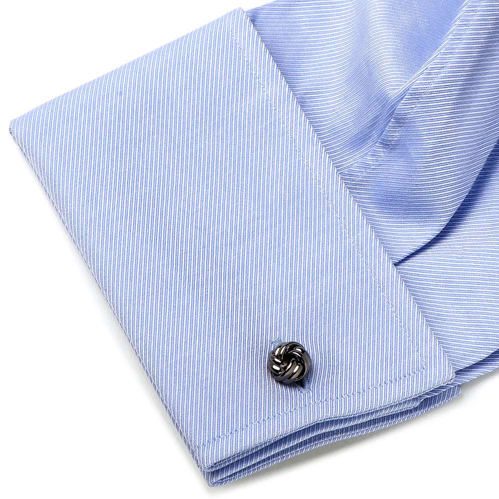 Gunmetal Knot Cufflinks - Cufflinks.com - Flyclothing LLC