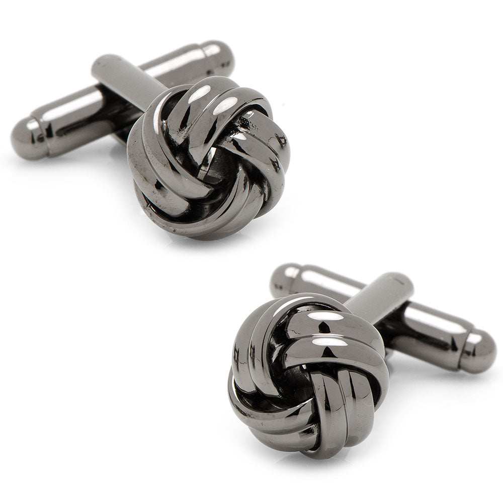 Gunmetal Knot Cufflinks - Cufflinks.com - Flyclothing LLC