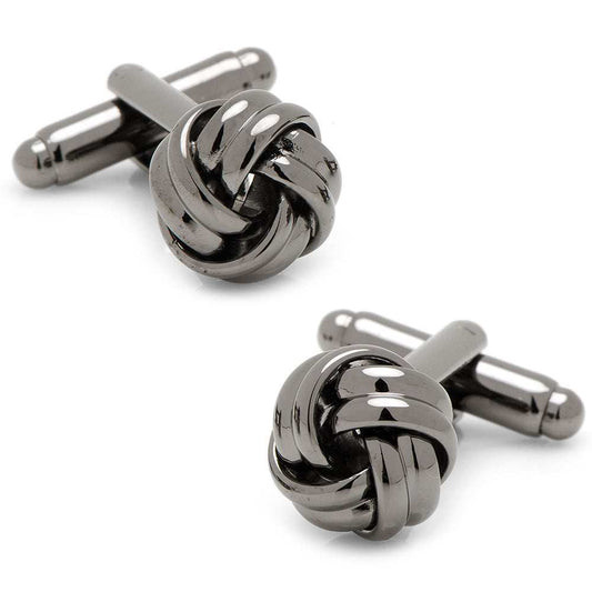 Gunmetal Knot Cufflinks - Cufflinks.com - Flyclothing LLC