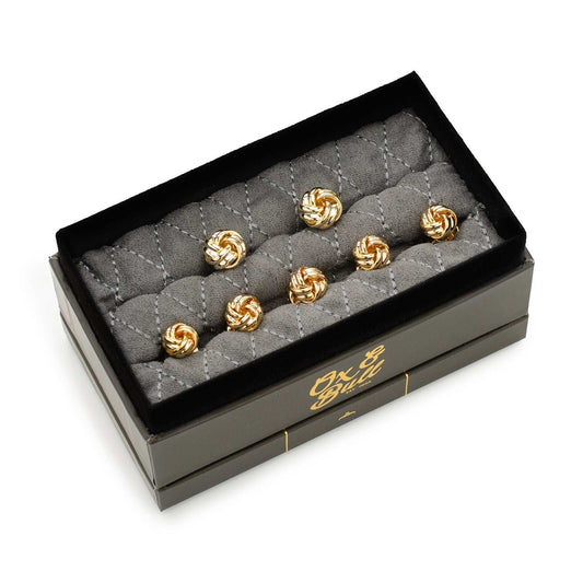 Gold Knot 5-Stud Set - Cufflinks.com - Flyclothing LLC