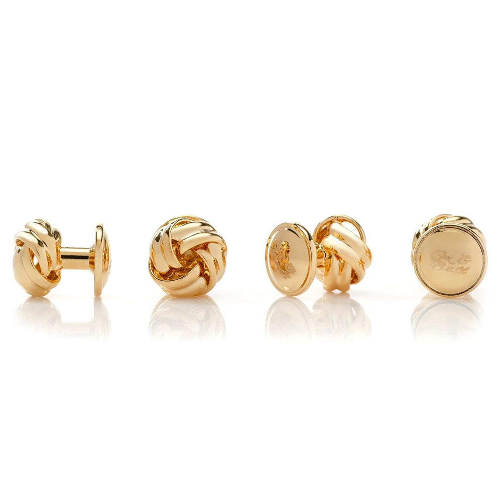 Gold Knot 5-Stud Set - Cufflinks.com - Flyclothing LLC