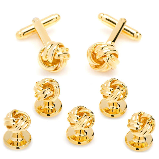 Gold Knot 5-Stud Set - Cufflinks.com - Flyclothing LLC