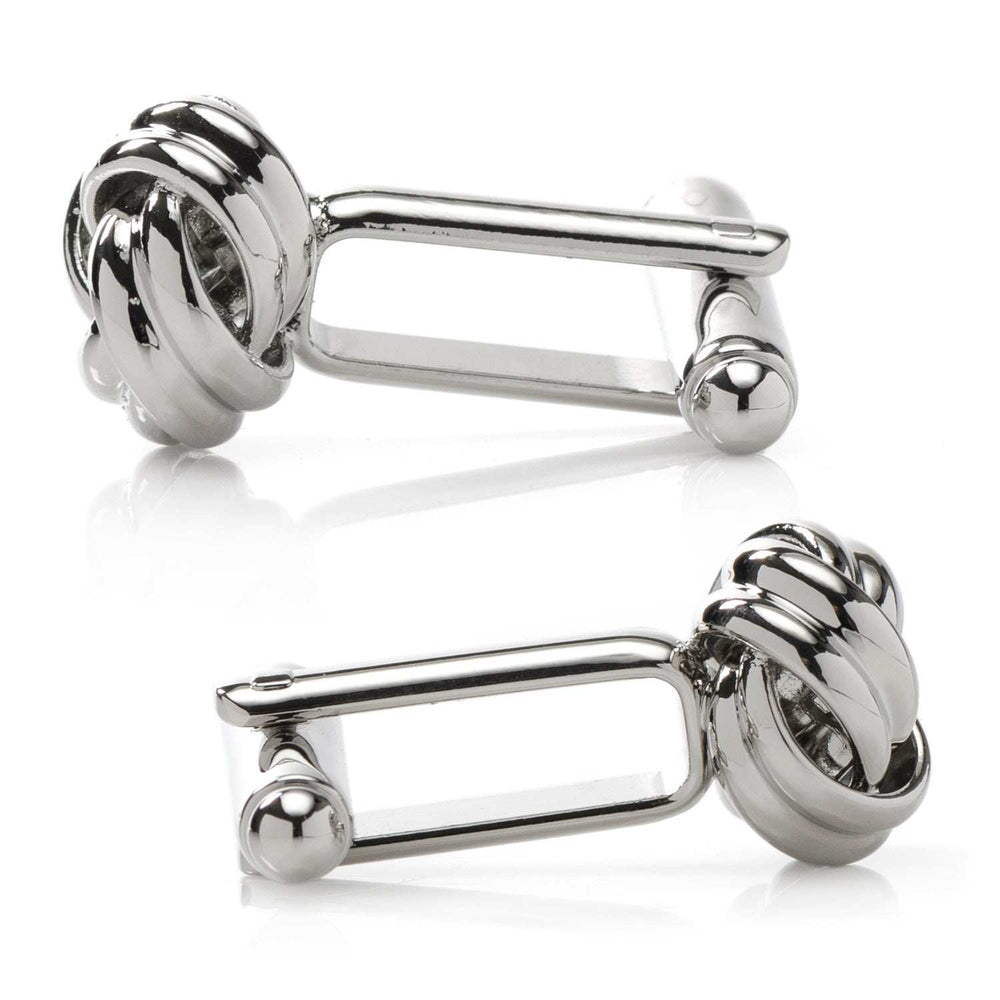 Silver Knot Cufflinks - Cufflinks.com - Flyclothing LLC