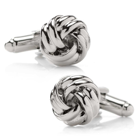 Silver Knot Cufflinks - Cufflinks.com - Flyclothing LLC