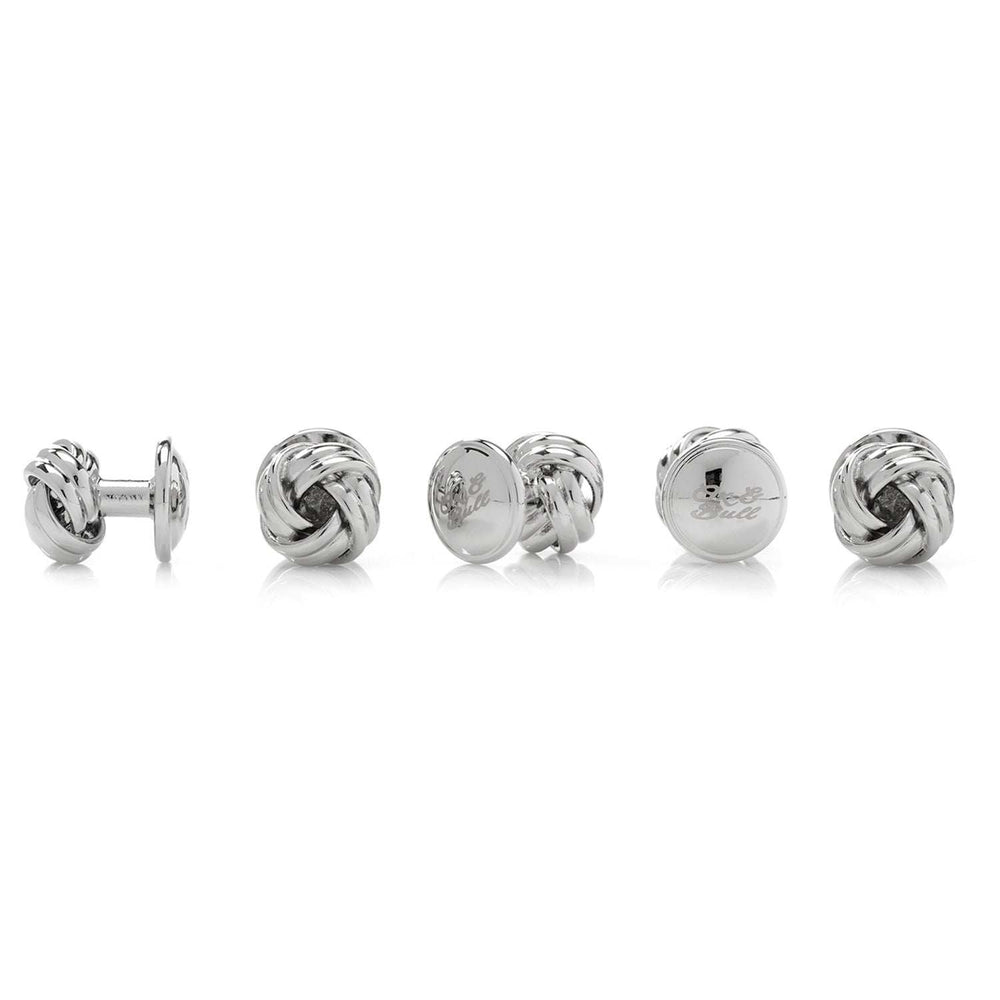 Silver Knot 5-Stud Set - Cufflinks.com - Flyclothing LLC