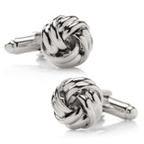 Silver Knot 5-Stud Set - Cufflinks.com - Flyclothing LLC