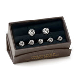 Silver Knot 5-Stud Set - Cufflinks.com - Flyclothing LLC
