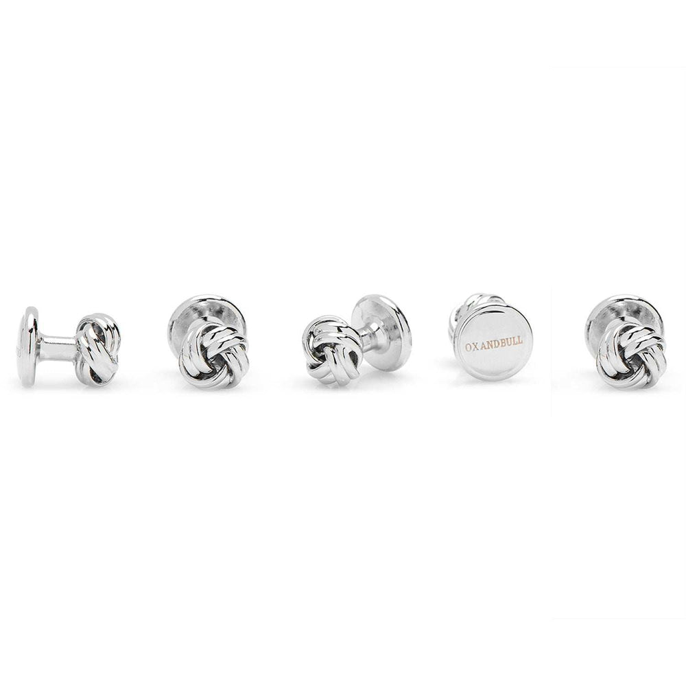 Silver Knot 5-Studs - Cufflinks.com - Flyclothing LLC