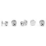 Silver Knot 5-Studs - Cufflinks.com - Flyclothing LLC