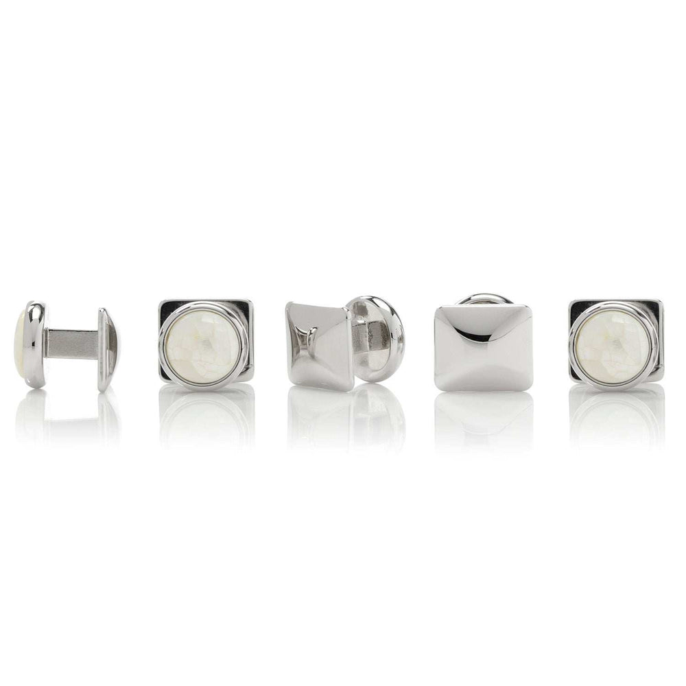 Mosaic Mother of Pearl 5-Stud Set - Cufflinks.com - Flyclothing LLC