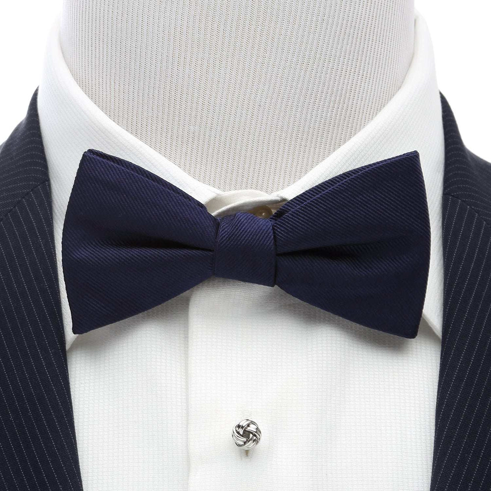 Navy Silk Bow Tie - Cufflinks.com - Flyclothing LLC