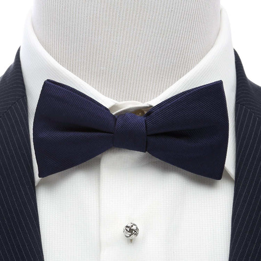 Navy Silk Bow Tie - Cufflinks.com - Flyclothing LLC
