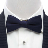 Navy Silk Bow Tie - Cufflinks.com - Flyclothing LLC