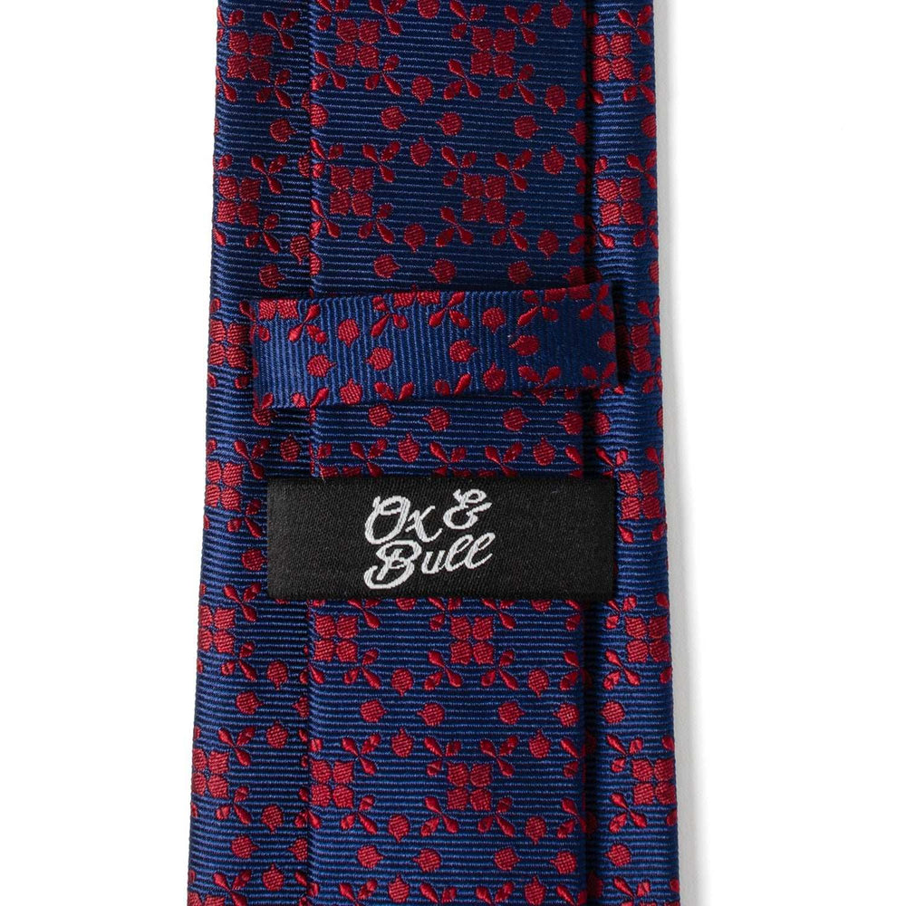 Navy/Red Patterned Men's Tie - Cufflinks.com - Flyclothing LLC