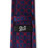 Navy/Red Patterned Men's Tie - Cufflinks.com - Flyclothing LLC