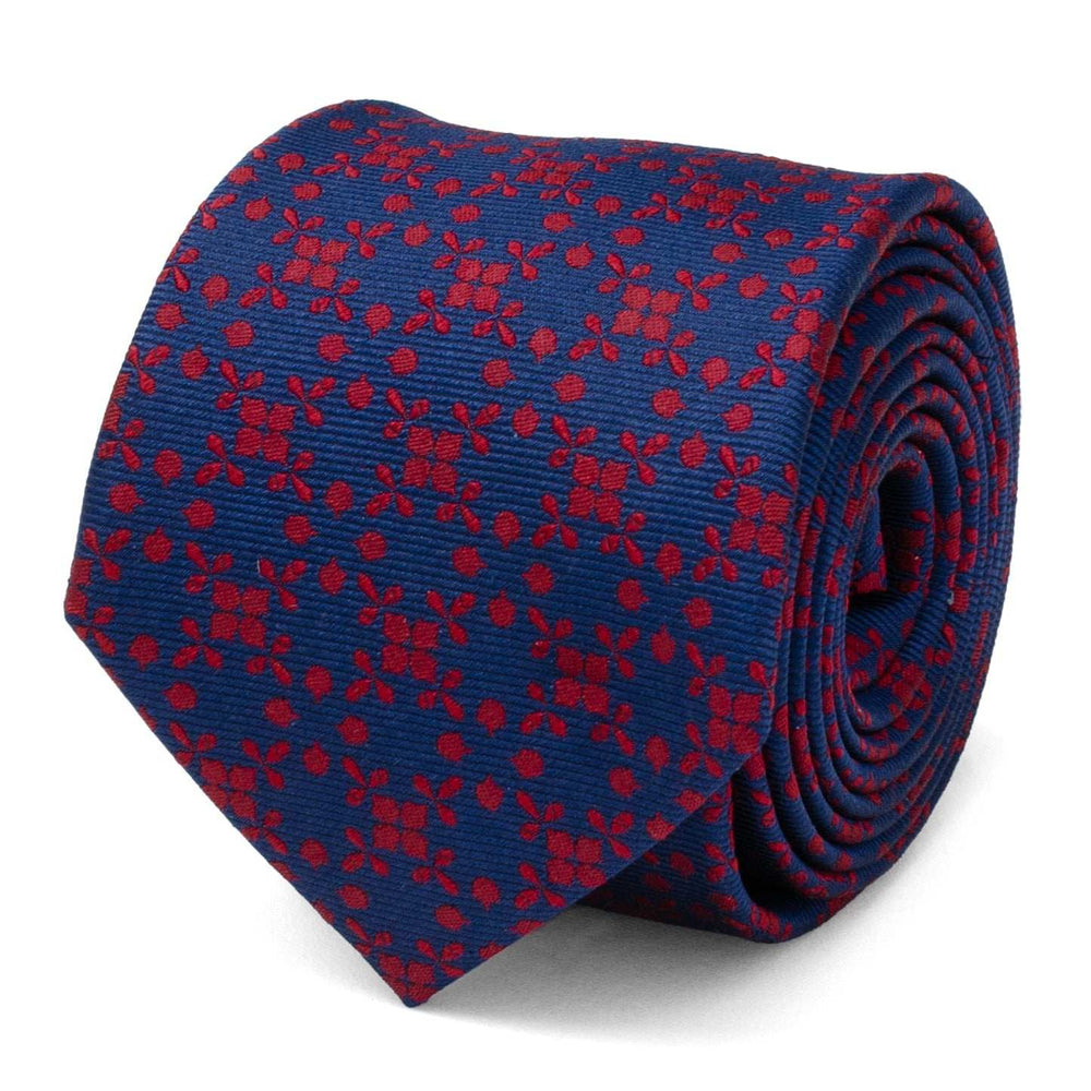 Navy/Red Patterned Men's Tie - Cufflinks.com - Flyclothing LLC