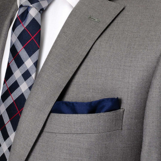 Navy Silk Pocket Square - Cufflinks.com - Flyclothing LLC