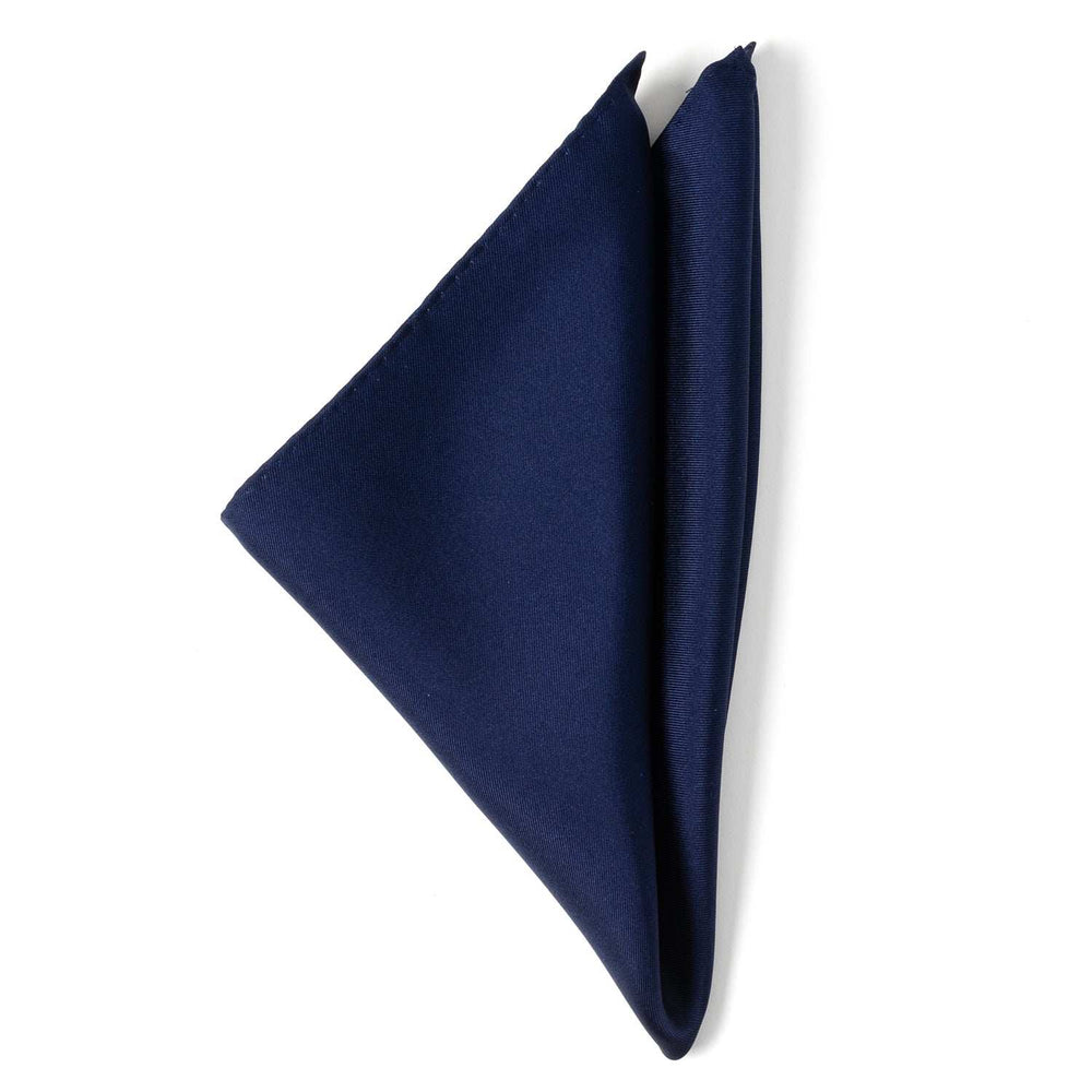 Navy Silk Pocket Square - Cufflinks.com - Flyclothing LLC